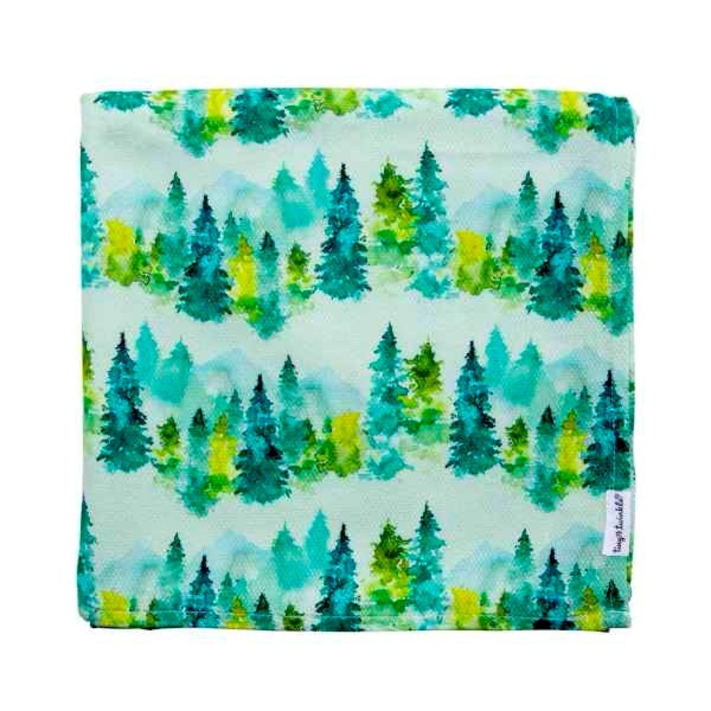 Tiny Twinkle swaddle blanket, trees/forest, soft and gentle, 47x47 - Picture 2 of 7